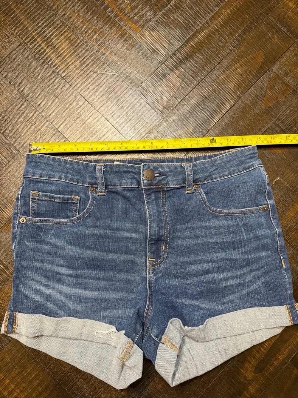 Aeropostale Dark Blue Rolled Cuff Denim Shorts